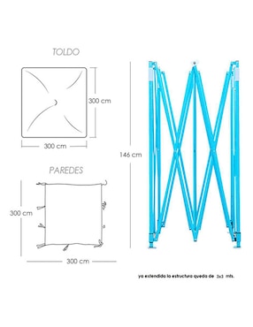Carpa Ilios Innova ancho 300 cm x largo 300 cm