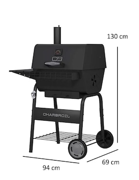 Asador de carbón Charbroil C-Line 665 de acero inoxidable