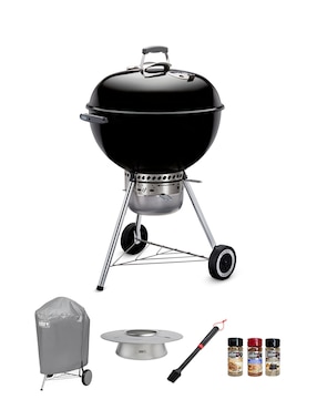 Asador carbón Weber Bundle Kettle Premium de acero porcelanizado