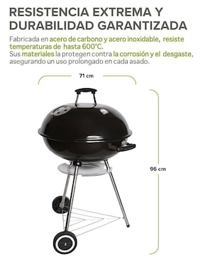 Asador carbón Hikeo portátil de acero inoxidable