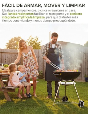Asador carbón Hikeo portátil de acero inoxidable