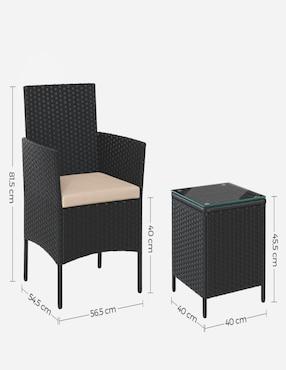 Mesa con silla armable Rian Songmics Home
