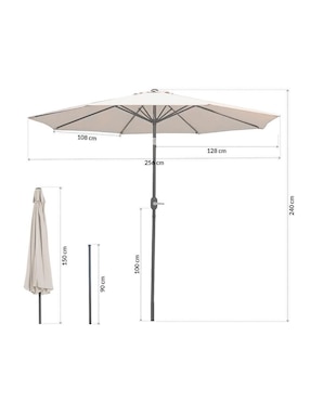 Sombrilla para jardín Bossa Muebles Catania