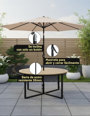 Sombrilla para jardín Bossa Muebles Catania