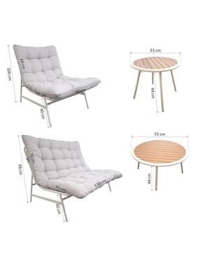 Set sala exterior Bossa Muebles Calacia