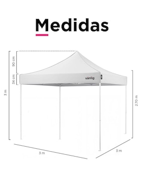 Carpa Vanlig ancho 3 m x largo 3 m