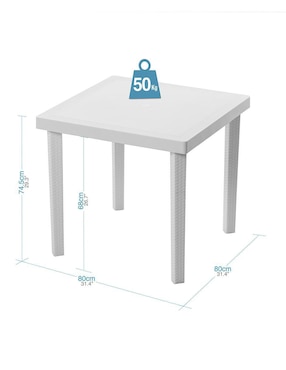 Set comedor exterior MQ Capri 4 puestos