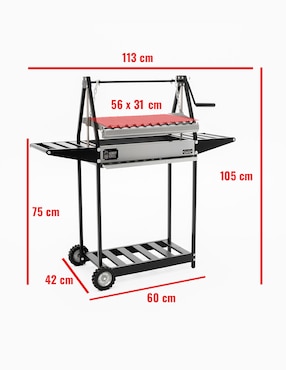 Asador de carbón