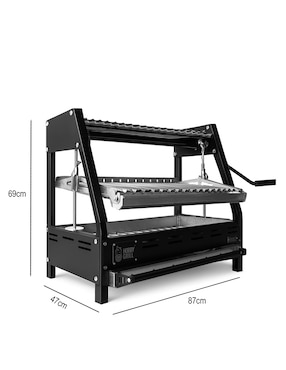 Asador carbón Hobby Grill Pampa II Duo Emp de acero inoxidable