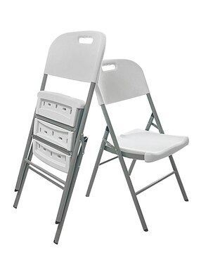 Set de sillas plegables 4 piezas Aquila de metal