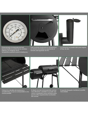 Asador carbón Aquila Oakville de hierro