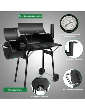 Asador carbón Aquila Oakville de hierro