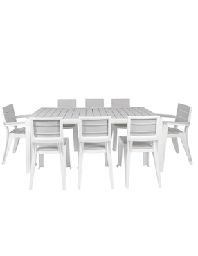 Set comedor exterior MQ Silver 8 puestos