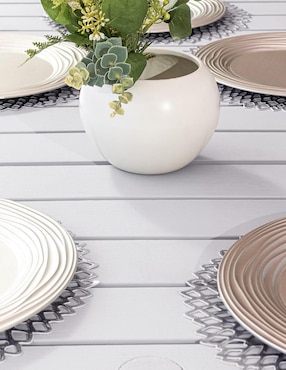 Set comedor exterior MQ Silver 8 puestos