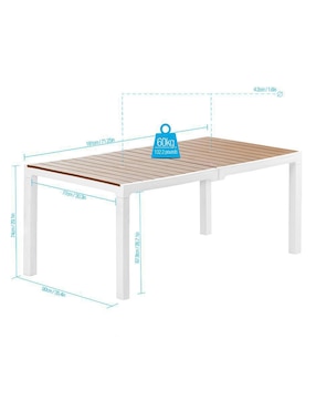 Set comedor exterior MQ Jardin 8 puestos