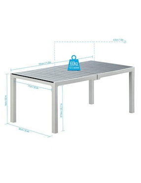 Set comedor exterior MQ ardin 6 puestos ferrara