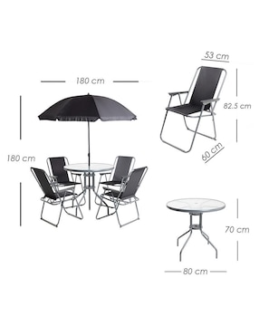 Comedor Ilios Innova para 4 personas de cristal
