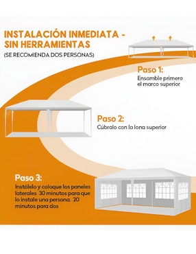 Carpa Xtellar ancho 3 m x largo 6 m