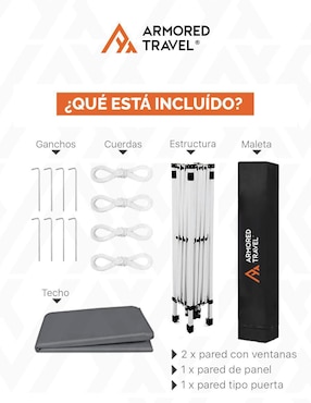 Carpa Armored Travel ancho 300 cm x largo 300 cm
