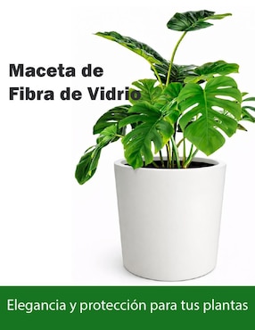 Maceta Elly de fibra de vidrio