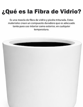 Maceta Elly de fibra de vidrio