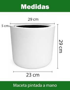 Maceta Elly de fibra de vidrio