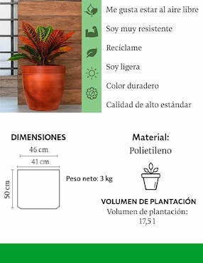 Maceta Elly de plástico