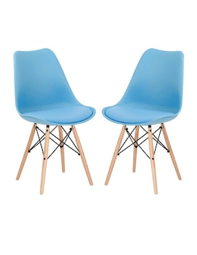 Set De 2 Sillas Just Home Eames De Madera