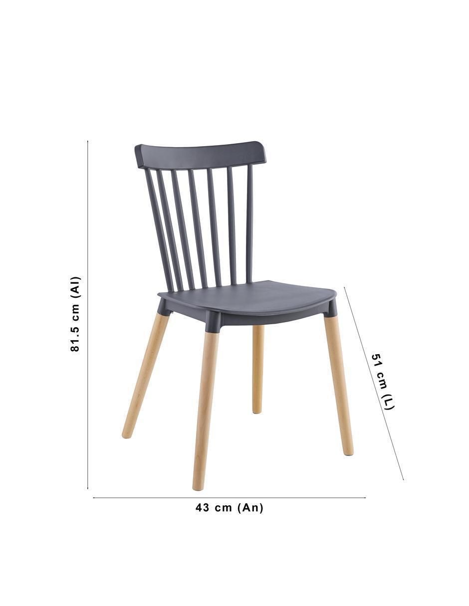 Set de 4 sillas Midtown Concept French de plástico