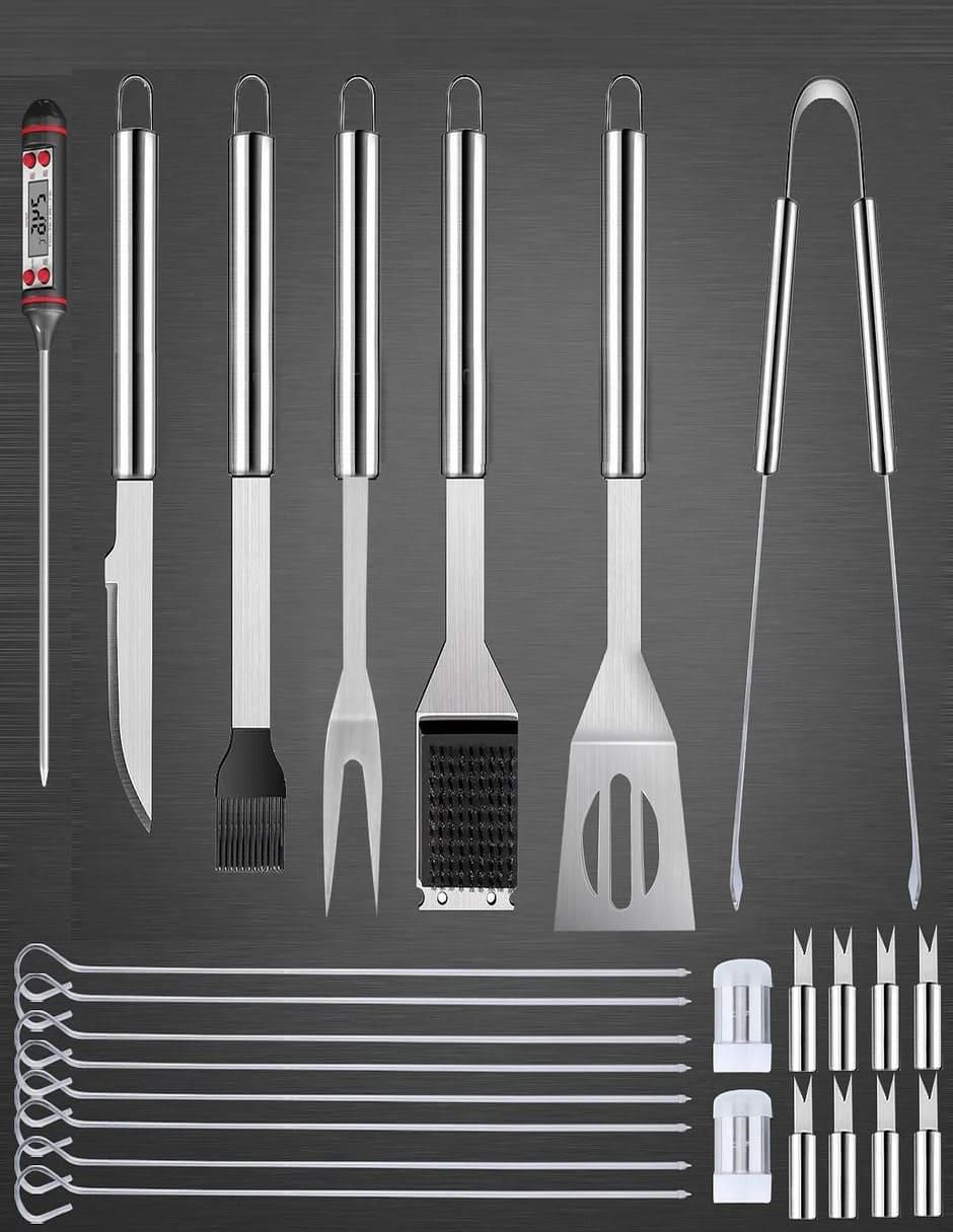 Set utensilios para asar de acero inoxidable 2