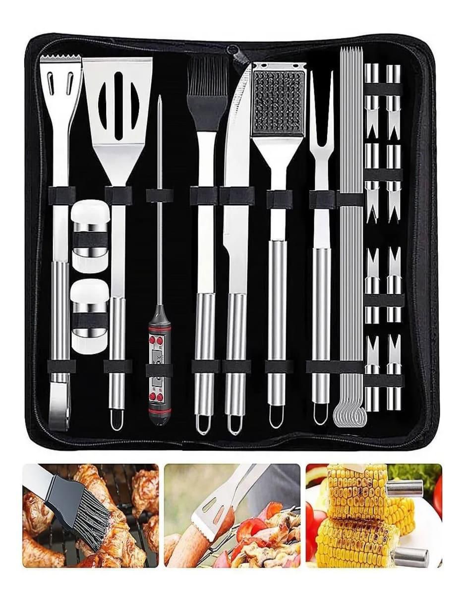 Set utensilios para asar de acero inoxidable 4