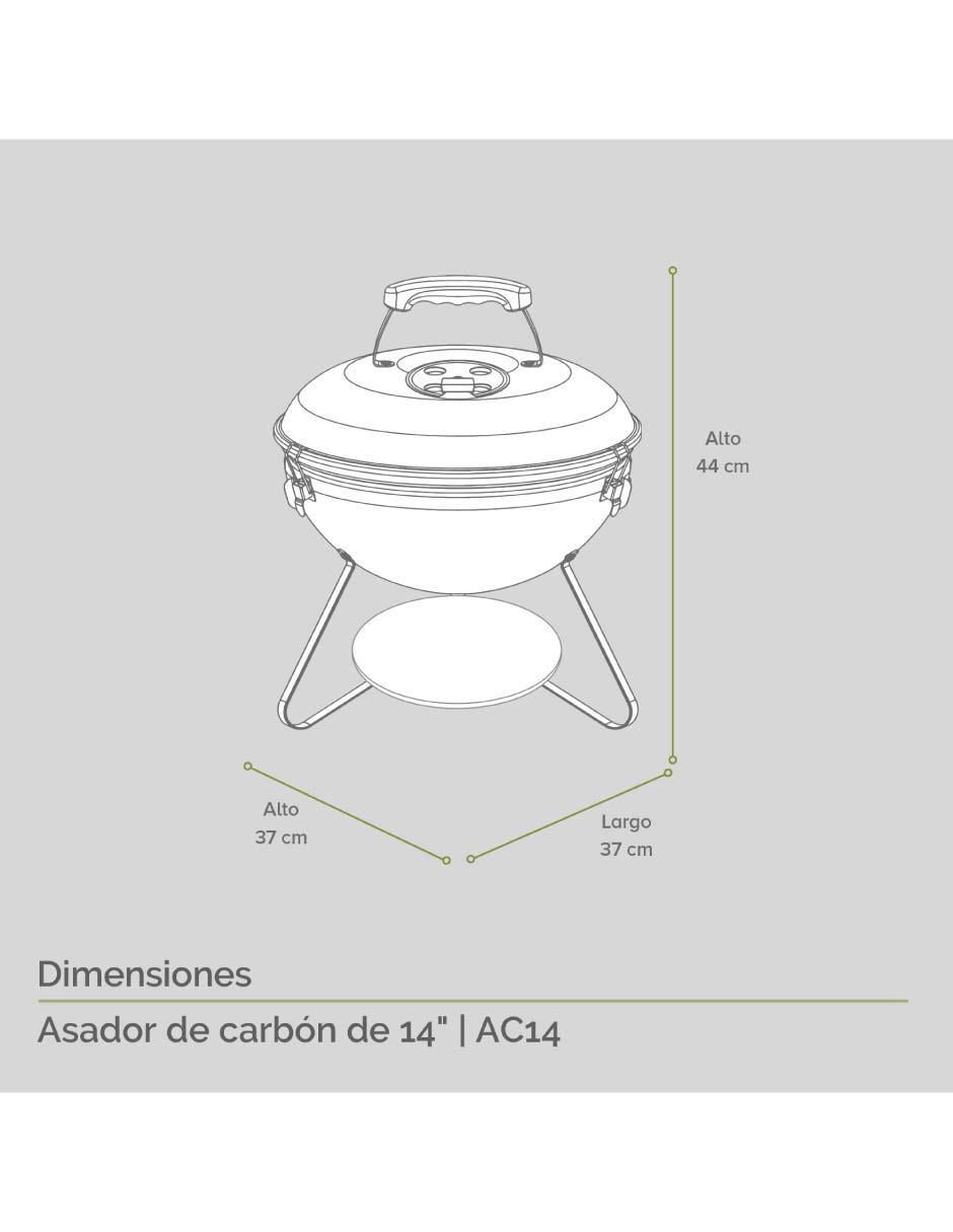 Asador de carbón AC14 6