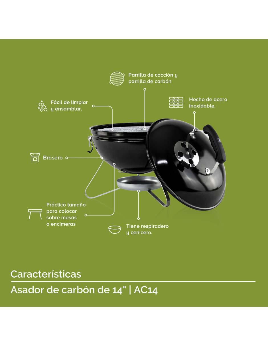 Asador de carbón AC14 4