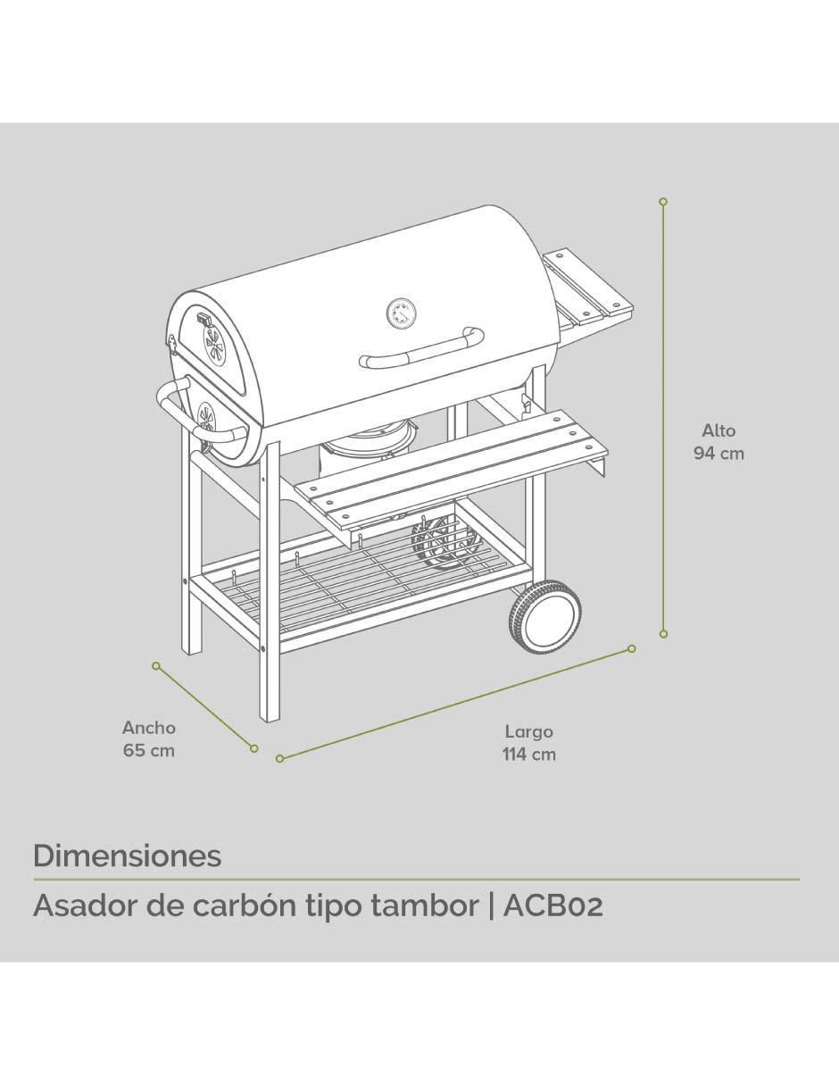 Asador de carbón ACB02 6