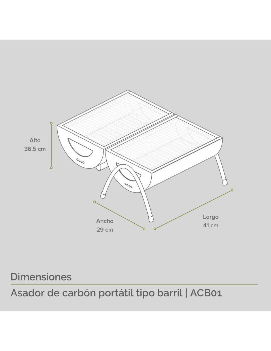 Asador de carbón ACB01 6