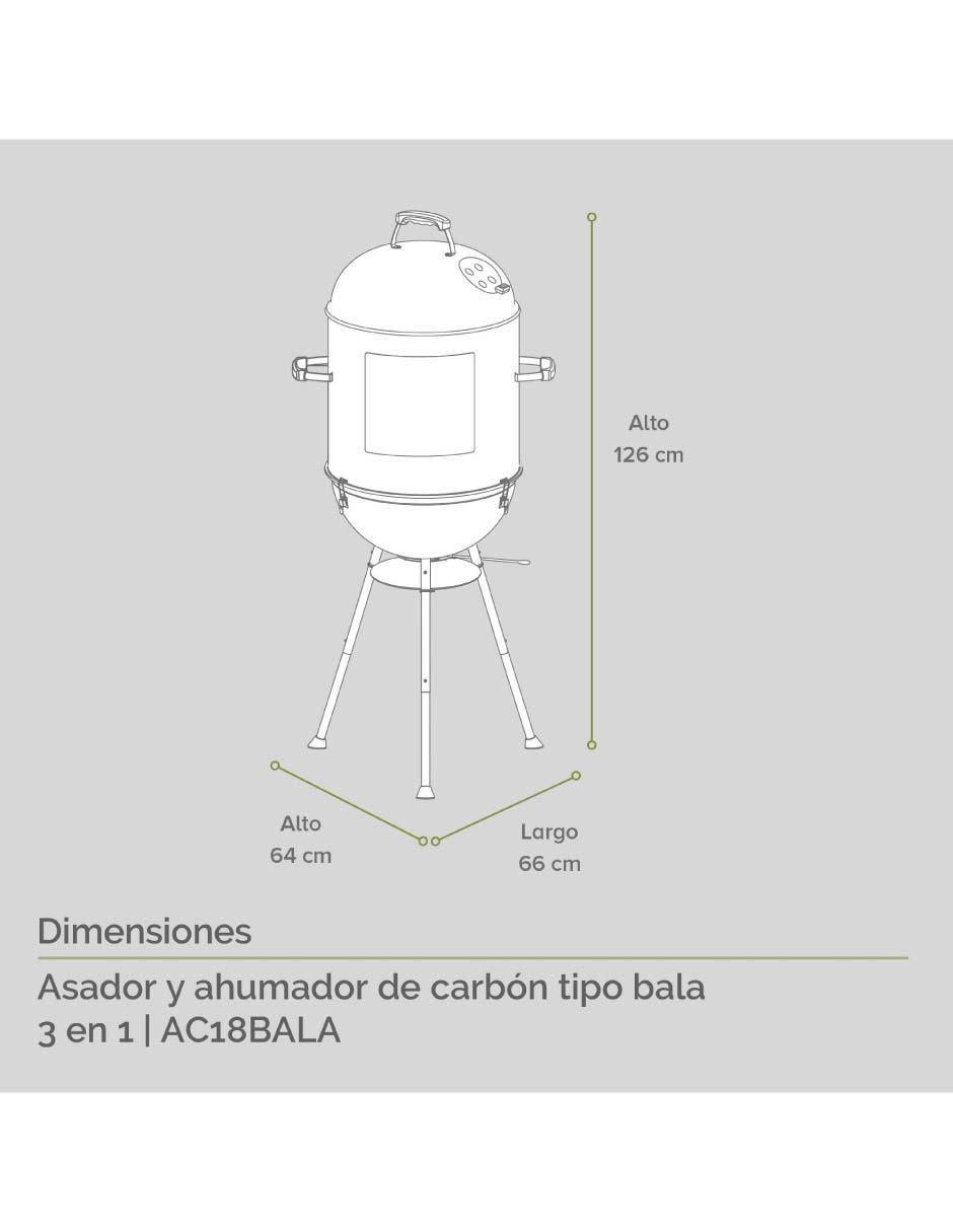 Asador de carbón AC18BALA