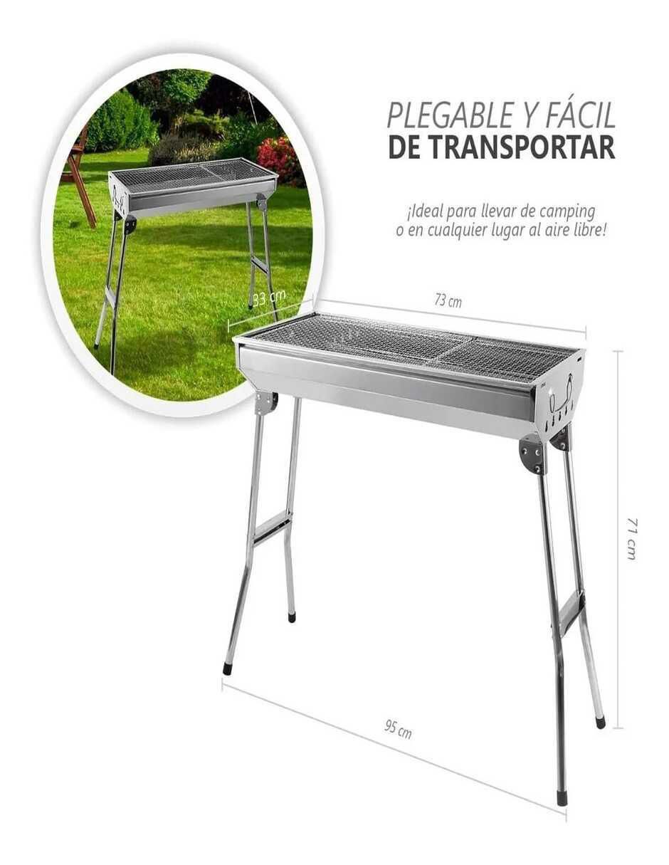 Asador de carbón JY372 Inox 3