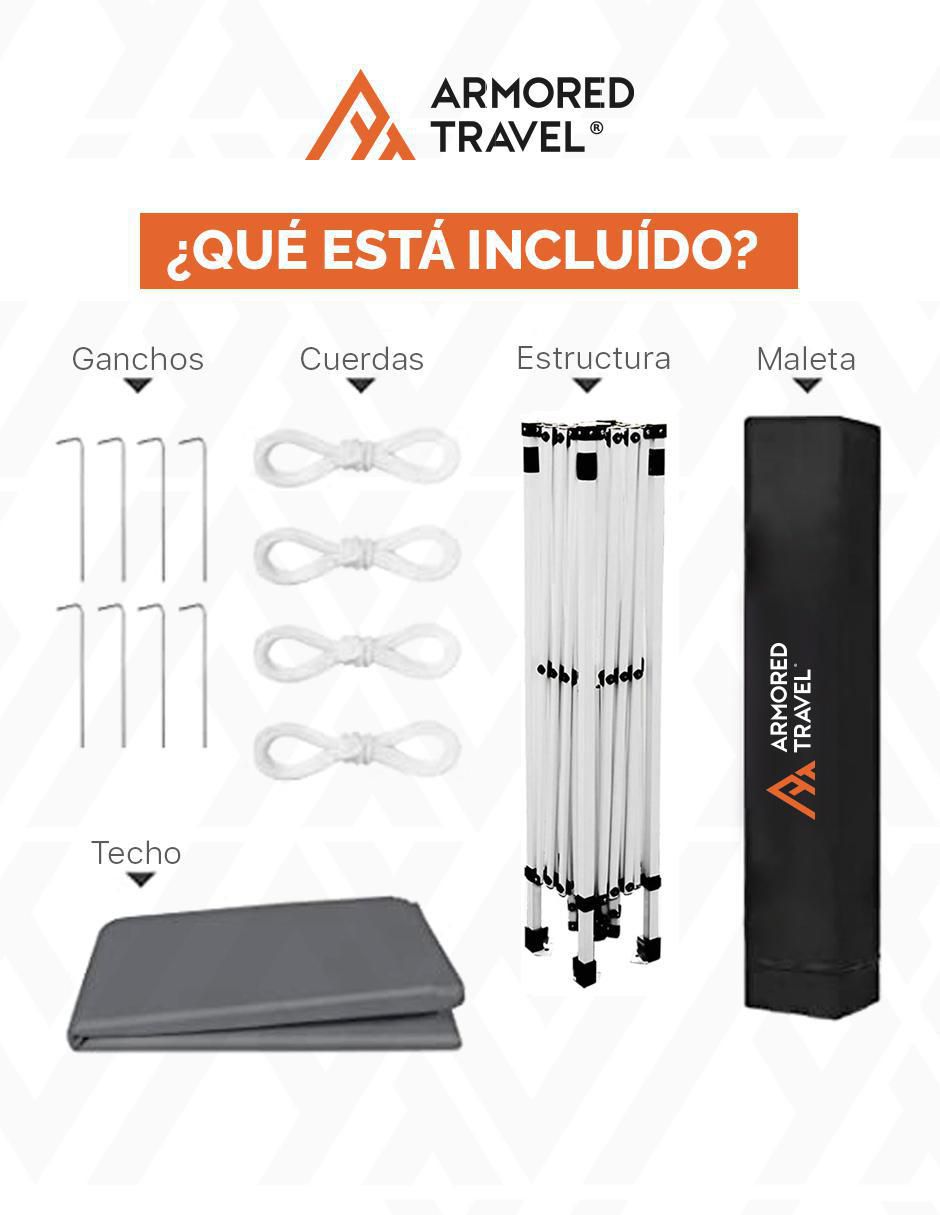 Carpa ancho 300 cm x largo 300 cm 3