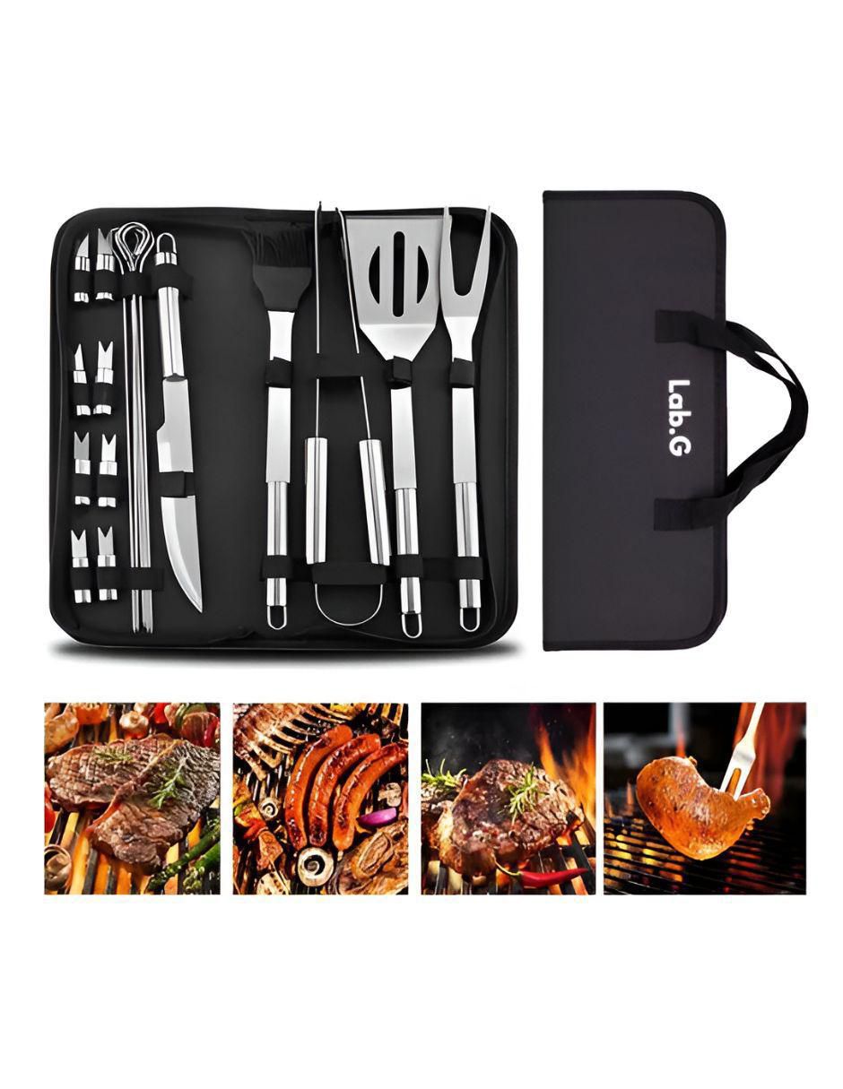 Set utensilios para asar de acero inoxidable 4