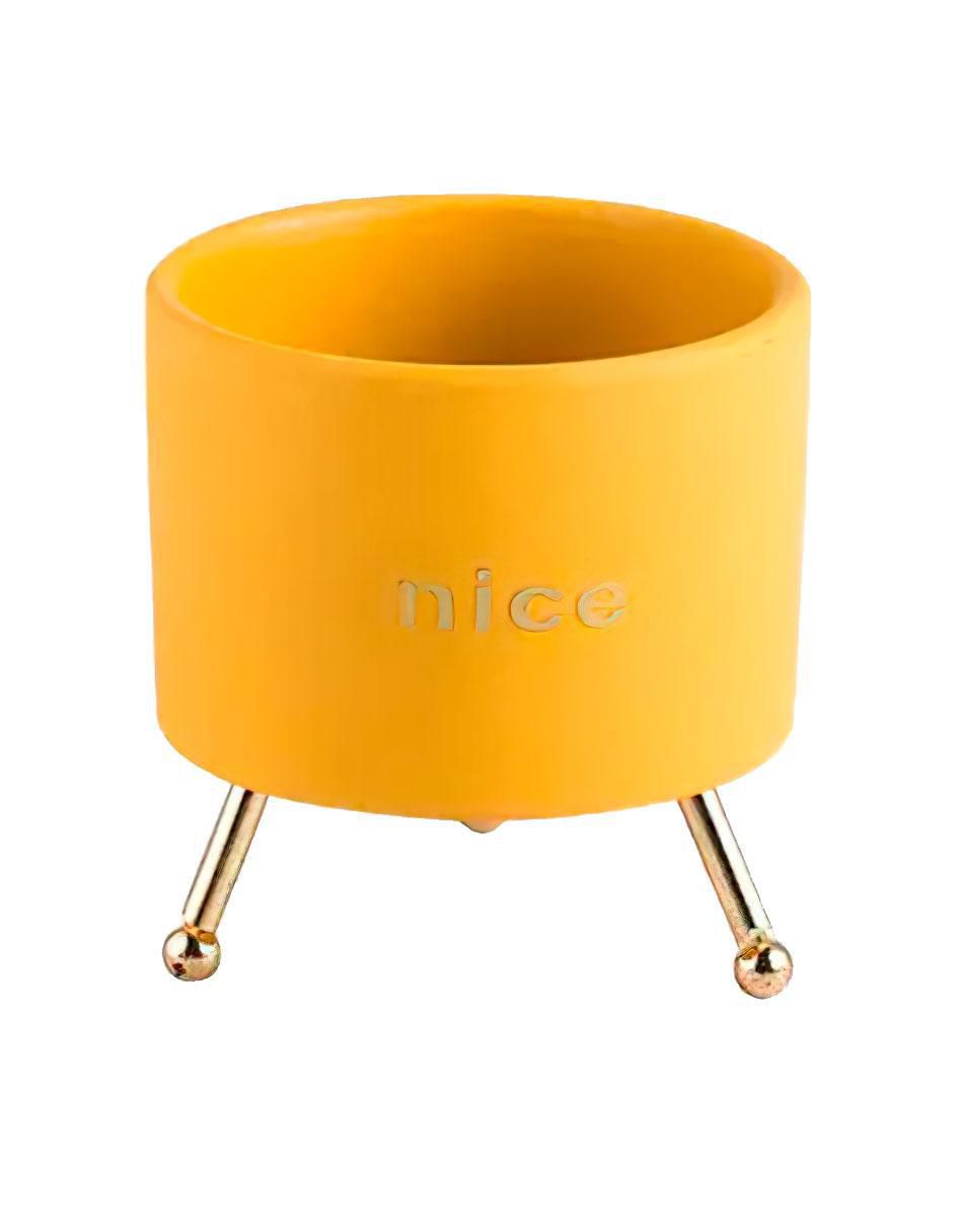 Maceta con base Nórdica de cerámica con sistema automático de riego