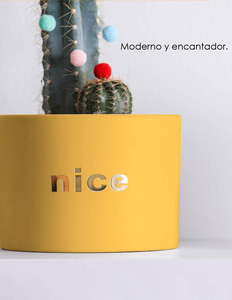 Maceta con base ilios innova nordica con base de 3 patas de cerámica con no