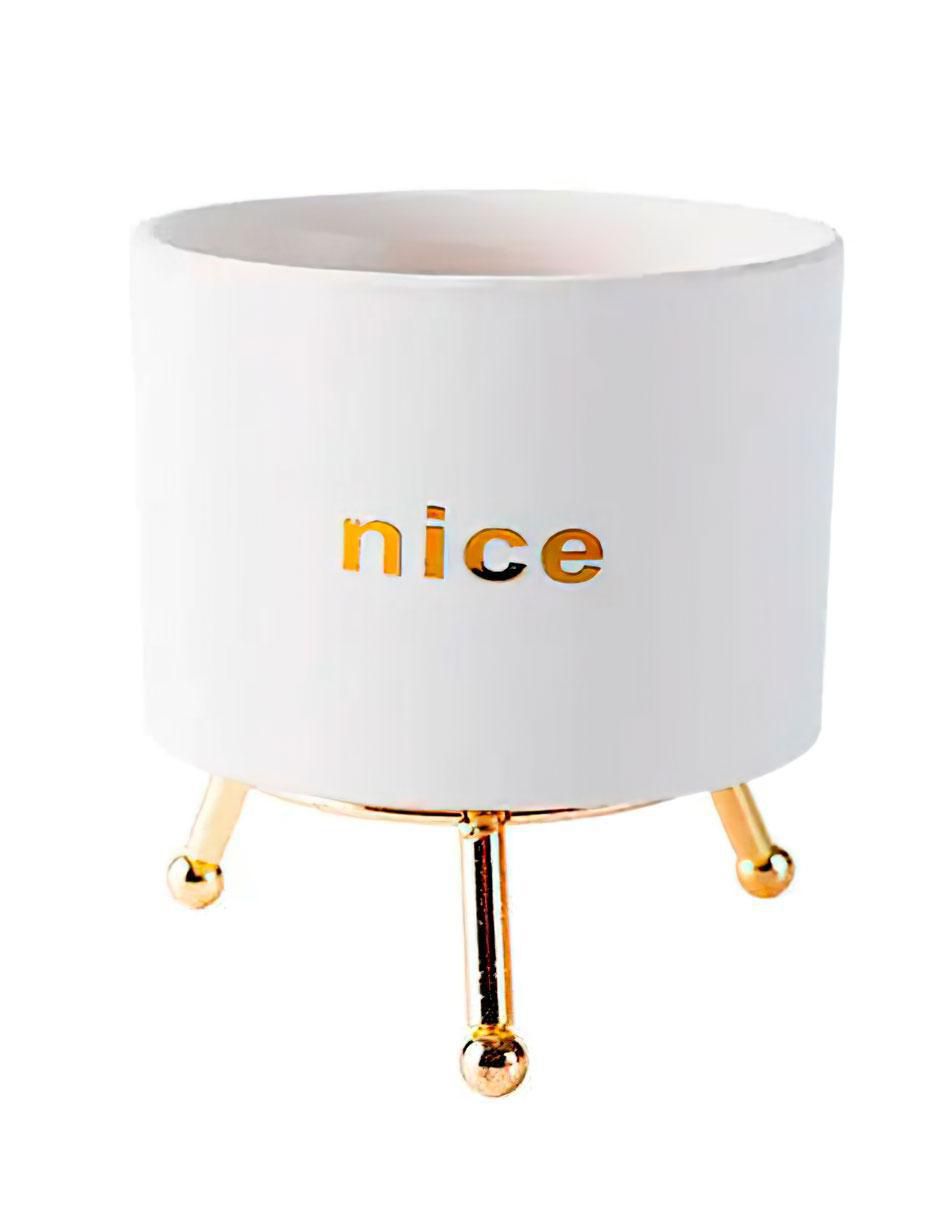 Maceta con base Nórdica de cerámica con sistema automático de riego Maceta con base Nórdica de cerámica con sistema automático de riego