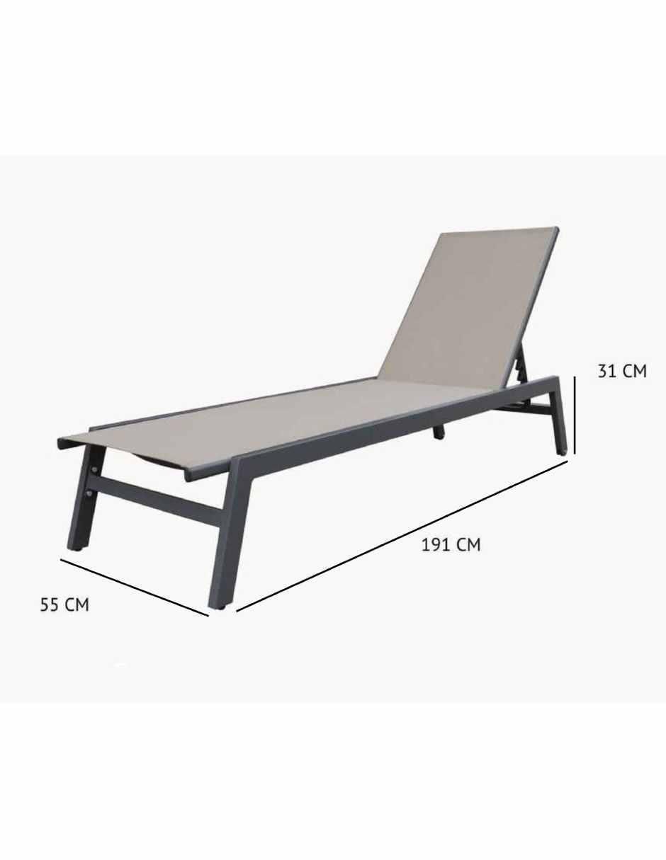 Camastro doble Midtown Concept de aluminio 2 piezas
