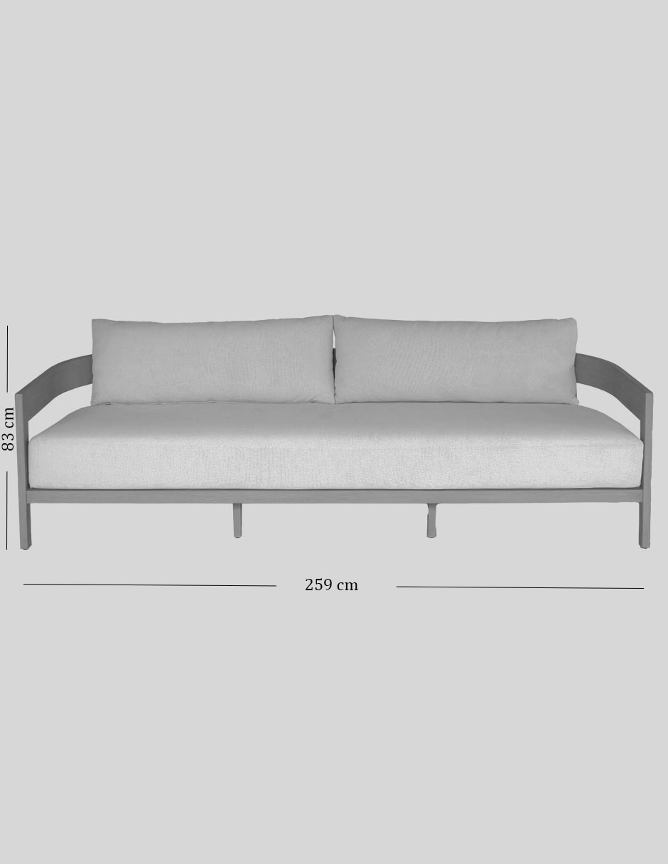 Cubre Sillón Mubson De 2 Asientos Color Gris