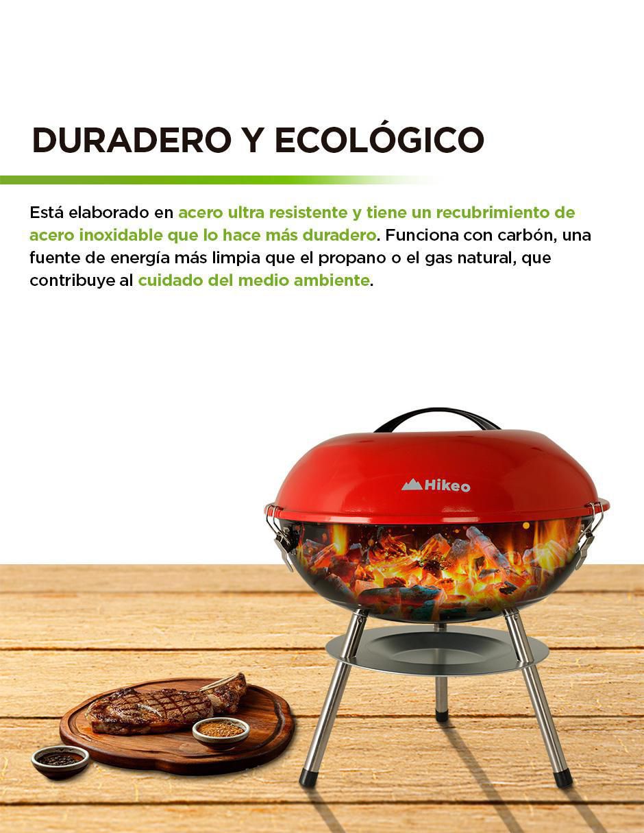 Asador carbón portátil de acero inoxidable 6