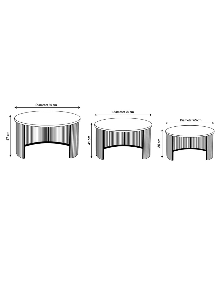 Set mesa de centro Nido Nube 12
