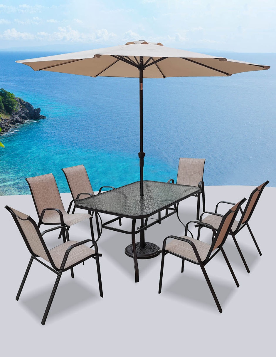 Comedor para 6 personas de cristal 6