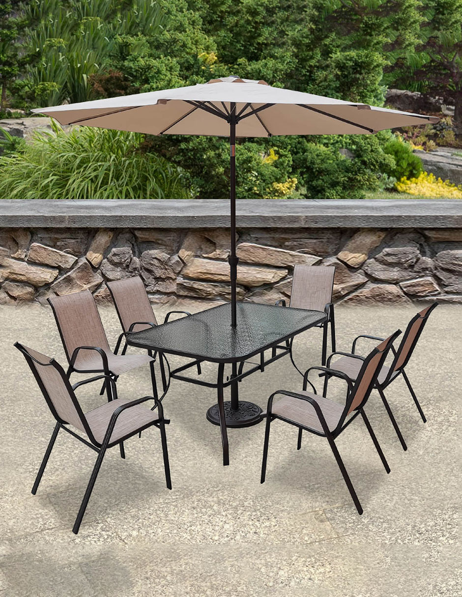 Comedor para 6 personas de cristal 7