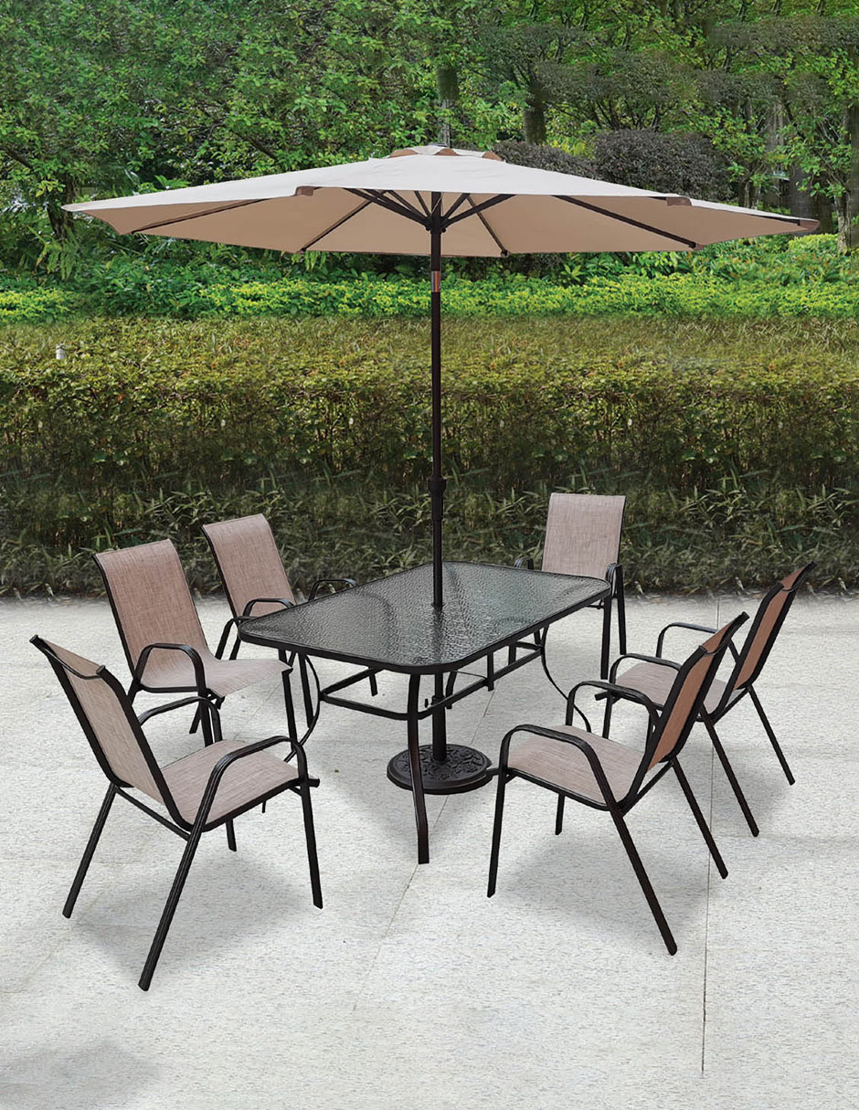 Comedor para 6 personas de cristal 8