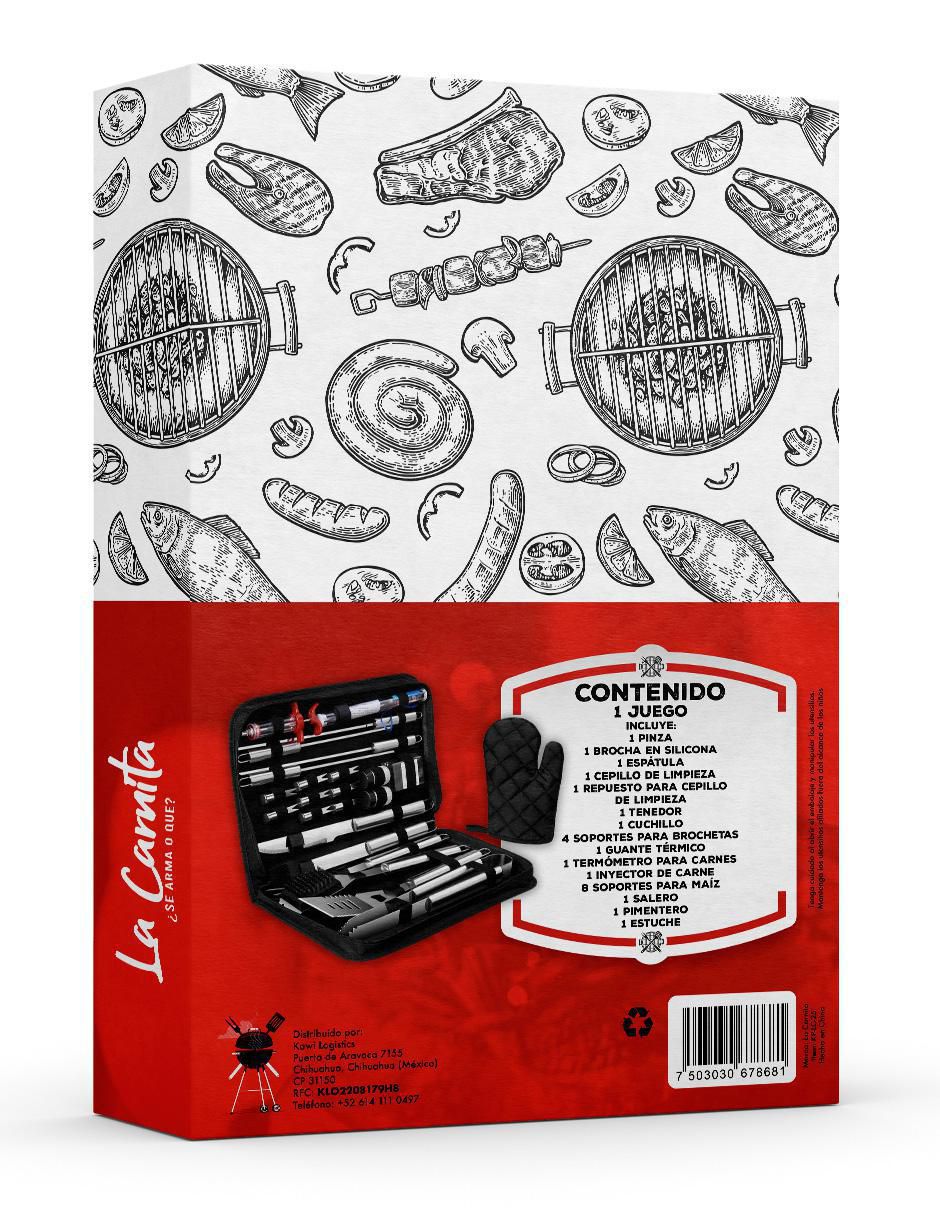 Set bbq de acero inoxidable 2